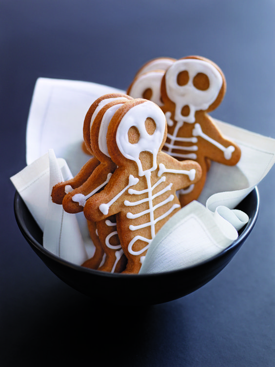 galletas con forma de esqueleto