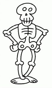 dibujo facil de esqueleto