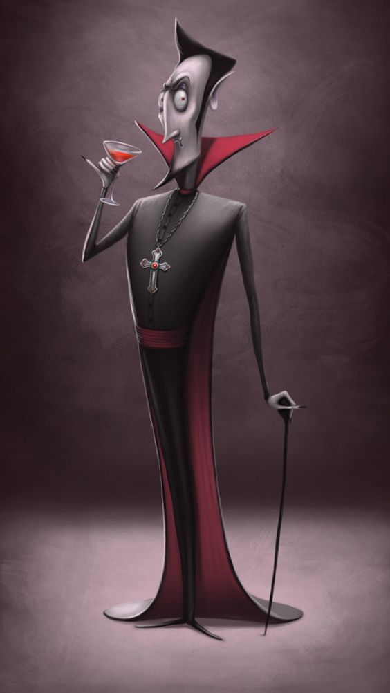 personaje de halloween vampiro